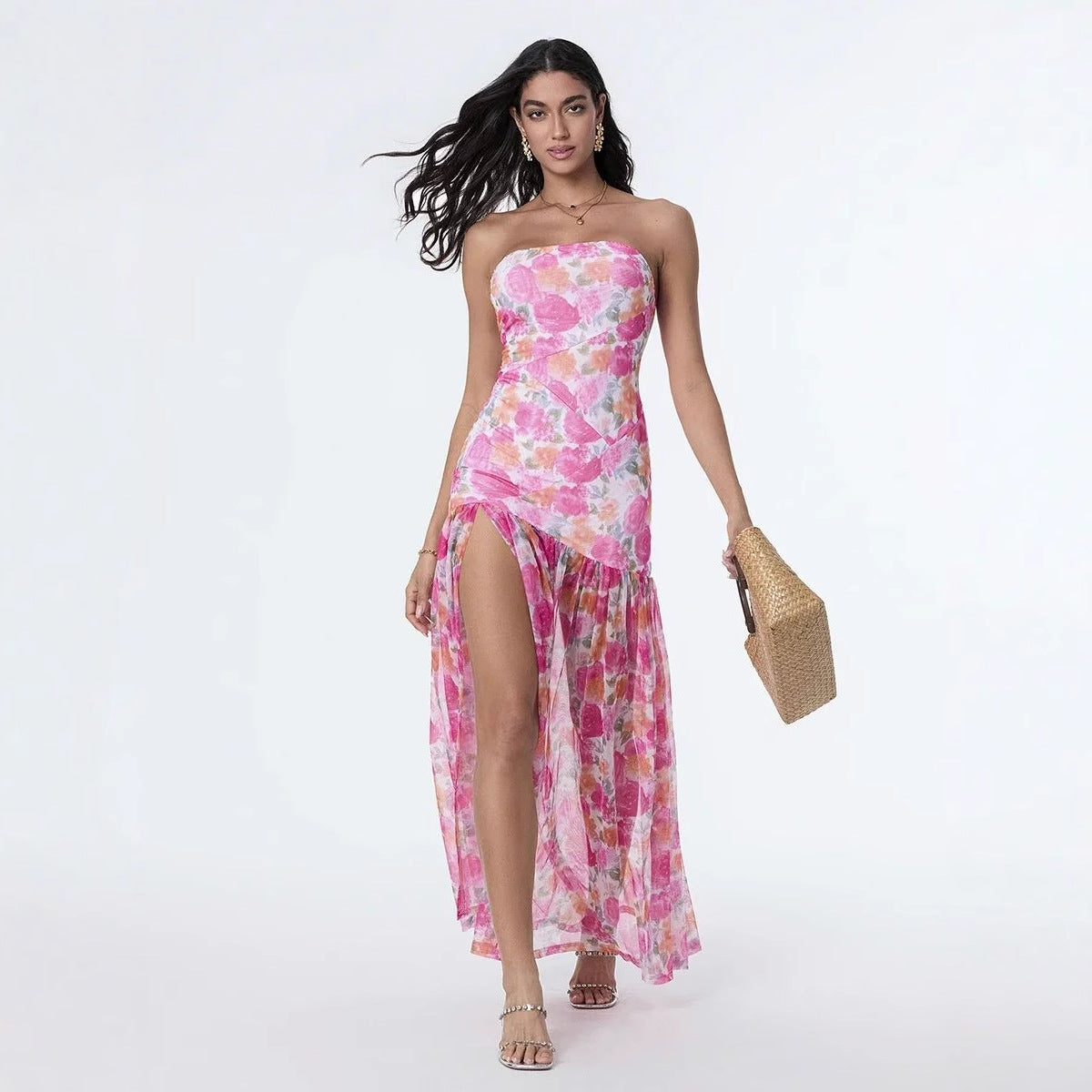The Riviera Fuchsia Gown