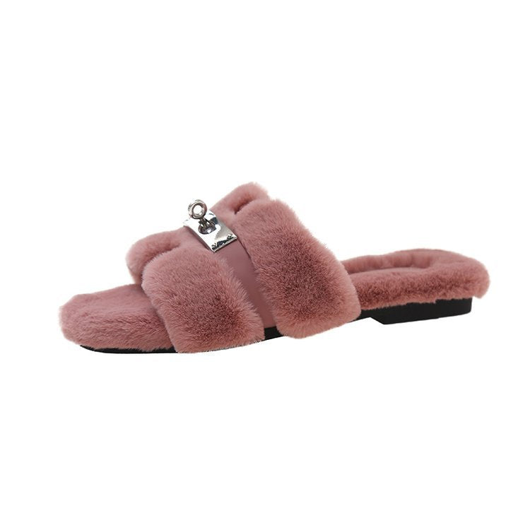 The Plush Shearling Slide